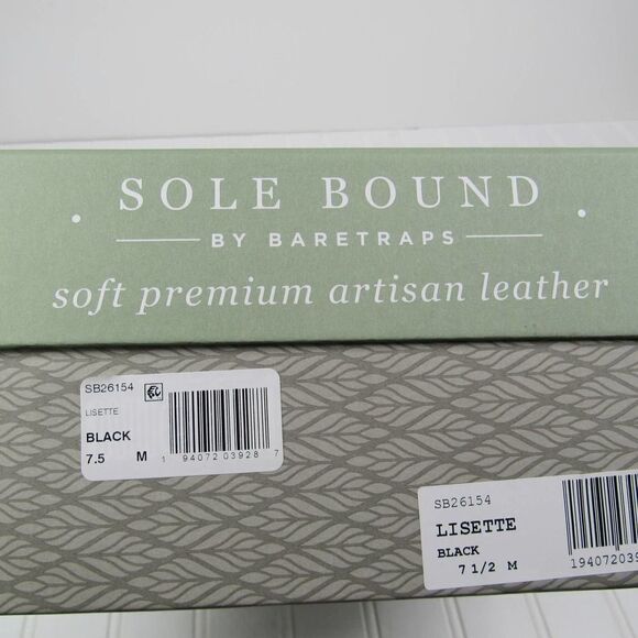 Sole Bound by Baretraps Lisette Ankle Boots Leather Round Toe Black Sz 7.5 - Picture 8 of 8